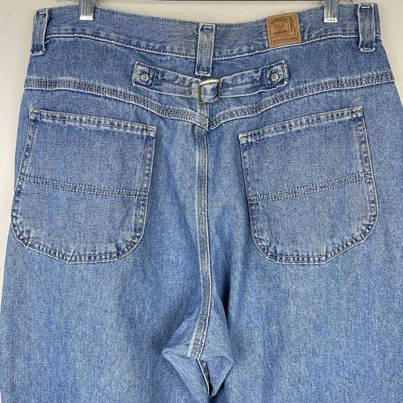 Vintage Lee Riders Riveted Buckle Back Denim Jeans Women 16P 32x29 Grunge Y2K - Picture 8 of 11